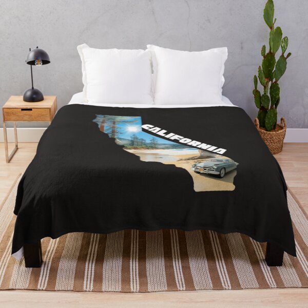 Item preview, California State Shape Vintage Beach Car Nature Collage designed and sold by TitanRN.