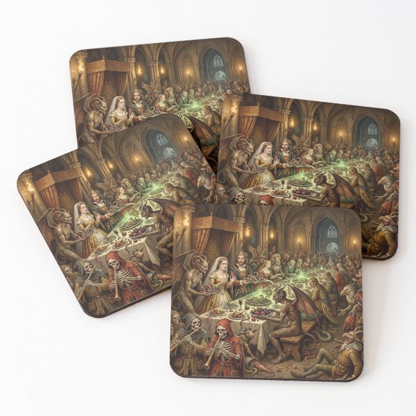 Item preview, Corrupted Wedding Feast after Hieronymus Bosch and Pieter Bruegel designed and sold by Vintage Designs +.