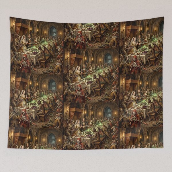 Item preview, Corrupted Wedding Feast after Hieronymus Bosch and Pieter Bruegel designed and sold by Vintage Designs +.