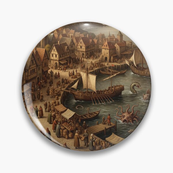 Item preview, Siege Port from hell after Hieronymus Bosch and Pieter Bruegel designed and sold by Vintage Designs +.