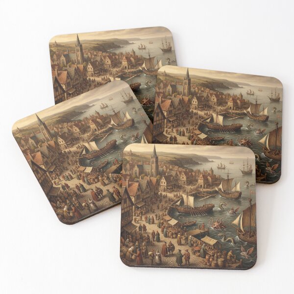 Item preview, Siege Port from hell after Hieronymus Bosch and Pieter Bruegel designed and sold by Vintage Designs +.