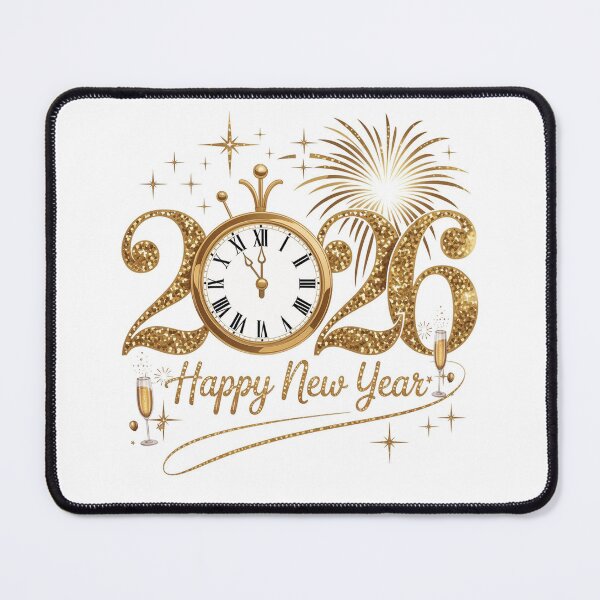 Item preview, New Year 2026 Fireworks Clock Happy New Year 2026 designed and sold by Brettgison.