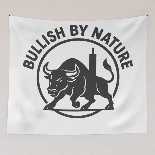 Item preview, Bullish by Nature – Charging Bull Candlestick Crest designed and sold by techy-rrr.