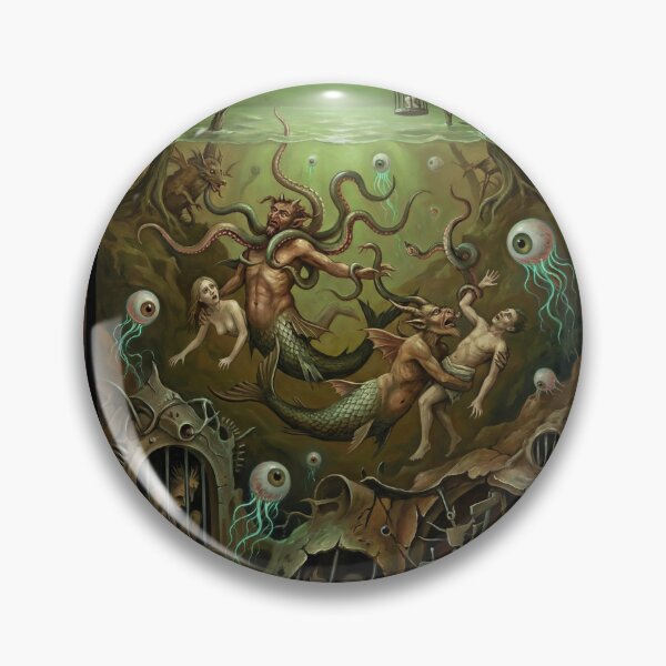 Item preview, Underwater Hellscape after Hieronymus Bosch and Pieter Bruegel designed and sold by Vintage Designs +.