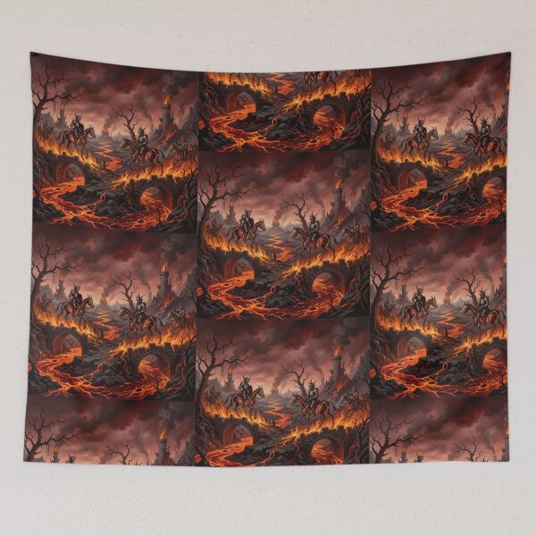 Item preview, Hell Molten Armies Inferno after Hieronymus Bosch and Pieter Bruegel designed and sold by Vintage Designs +.