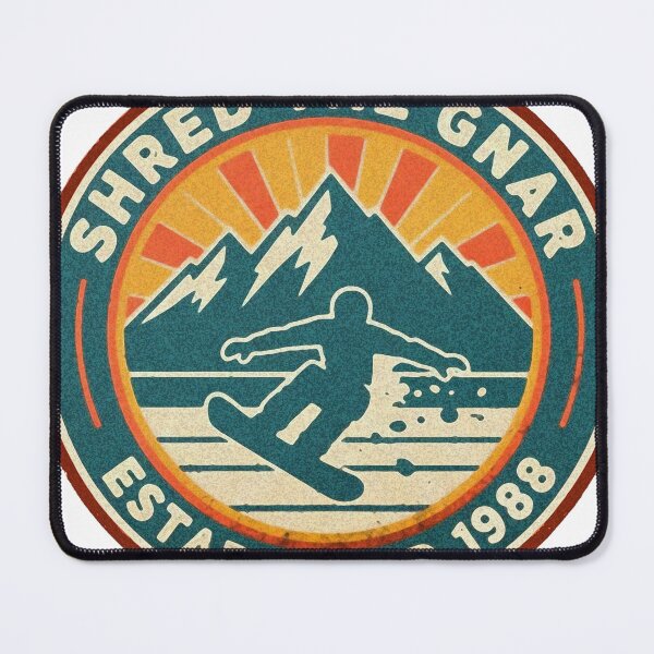 Item preview, Shred The Gnar Established 1988 | Retro Extreme Sports Badge designed and sold by ShirtChaos.