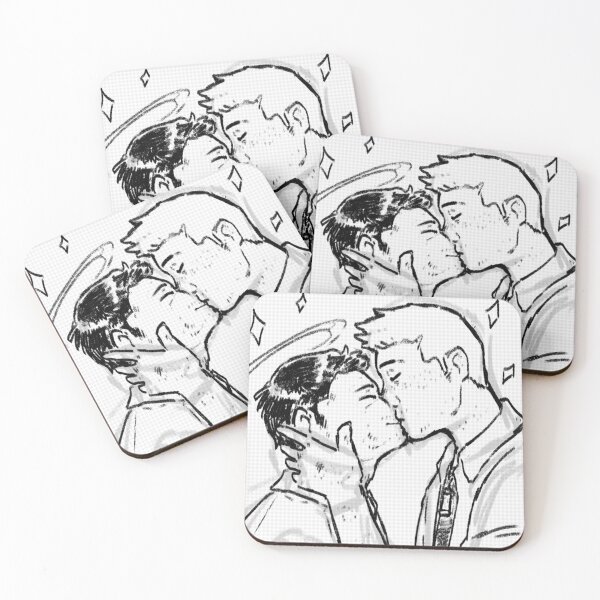 Item preview, Destiel sweet kiss (lineart) designed and sold by Melle-OtterWise.