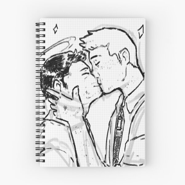 Item preview, Destiel sweet kiss (lineart) designed and sold by Melle-OtterWise.