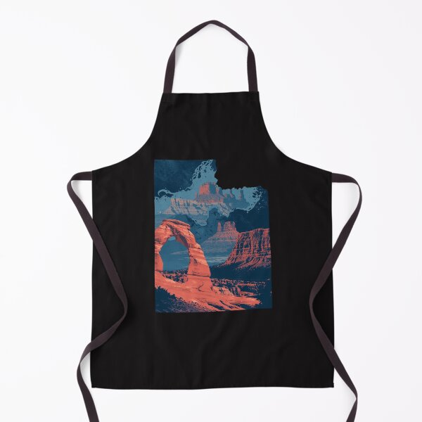 Item preview, Utah Desert Art Print – Delicate Arch & Canyonlands in Retro Vintage Style designed and sold by TitanRN.
