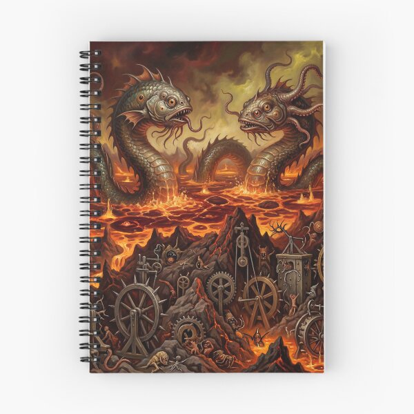 Item preview, Hell Aquatic Mechanic Demons after Hieronymus Bosch and Pieter Bruegel designed and sold by Vintage Designs +.