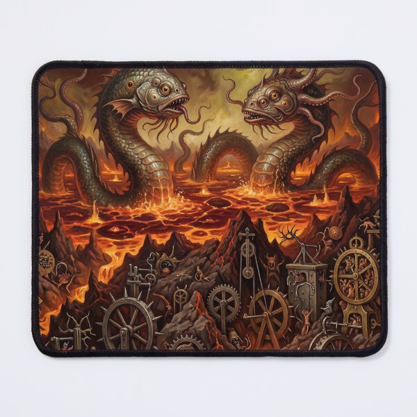 Item preview, Hell Aquatic Mechanic Demons after Hieronymus Bosch and Pieter Bruegel designed and sold by Vintage Designs +.