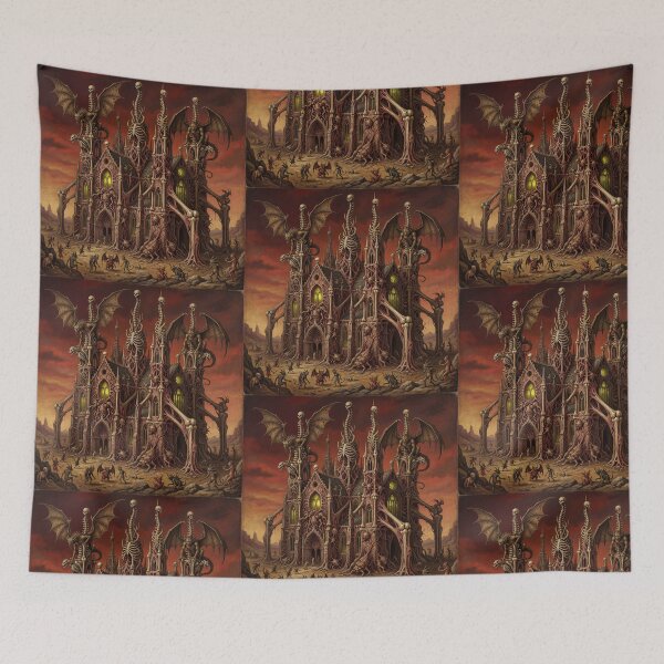 Item preview, Flesh Cathedral Nightmare after Hieronymus Bosch and Pieter Bruegel designed and sold by Vintage Designs +.