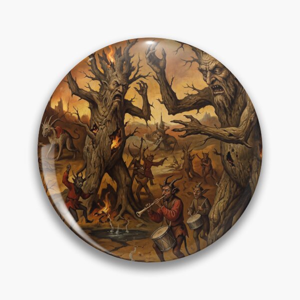 Item preview, Tree Demon Hellscape after Hieronymus Bosch and Pieter Bruegel designed and sold by Vintage Designs +.