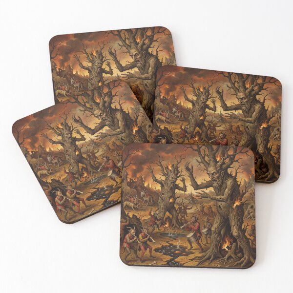 Item preview, Tree Demon Hellscape after Hieronymus Bosch and Pieter Bruegel designed and sold by Vintage Designs +.
