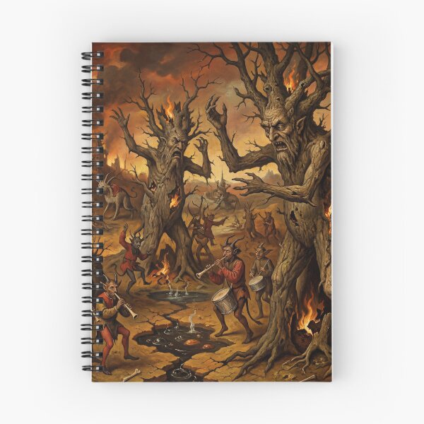 Item preview, Tree Demon Hellscape after Hieronymus Bosch and Pieter Bruegel designed and sold by Vintage Designs +.