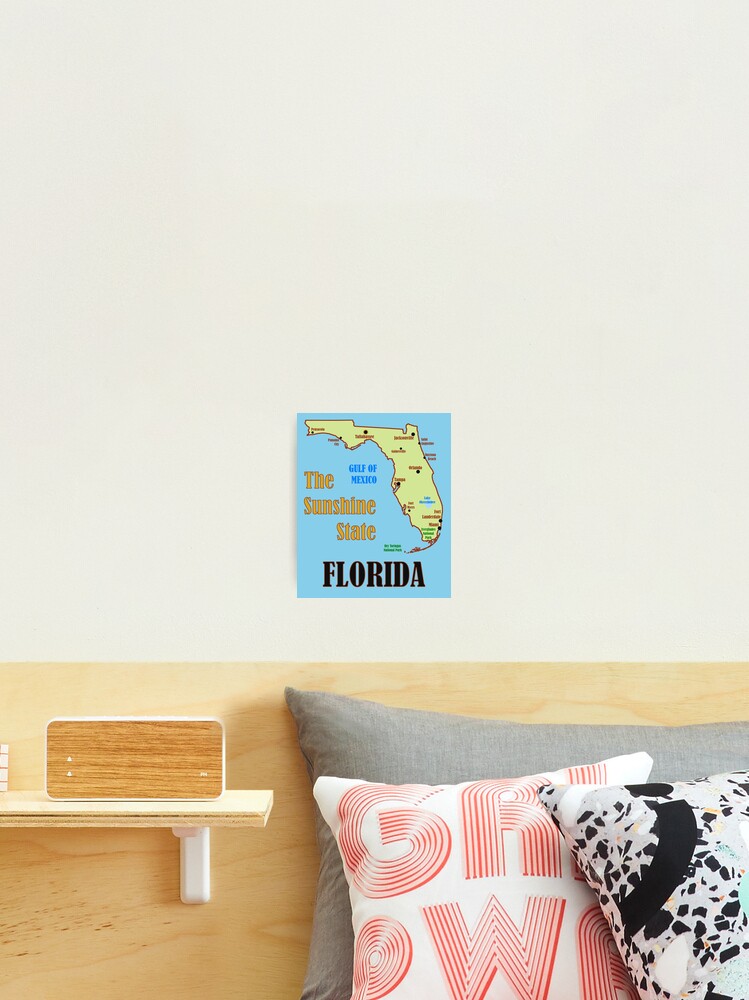 Sunshine State Map Florida Baseball Baby Onesie Sunshine State Map Florida Baseball Baby Onesie
