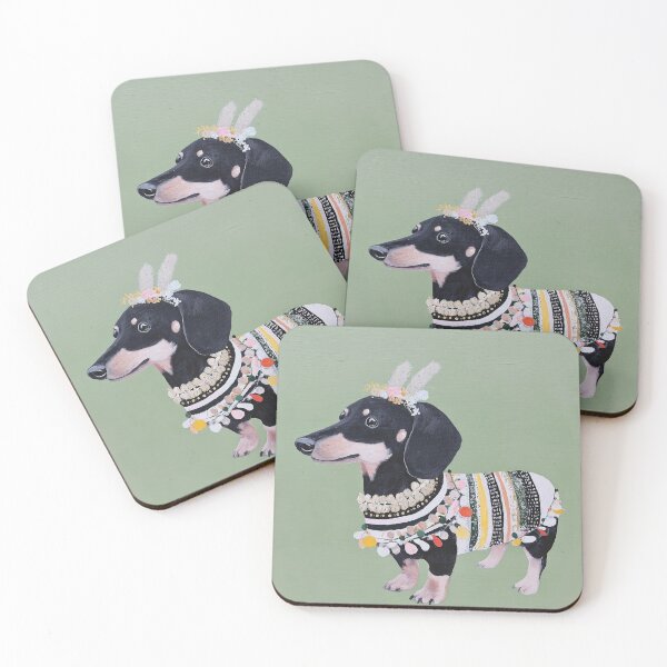 Item preview, Decorative Dachshund in Colorful Attire designed and sold by lautir.
