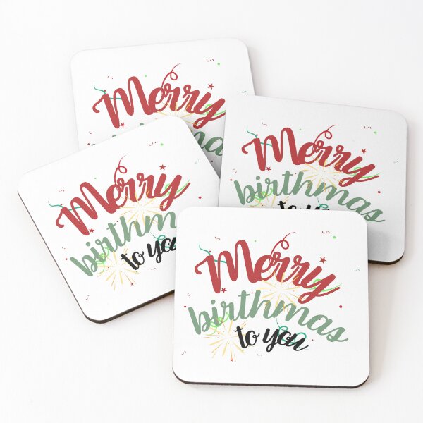 Item preview, Merry Birthmas Christmas Birthday Typography Design designed and sold by luckyhue.