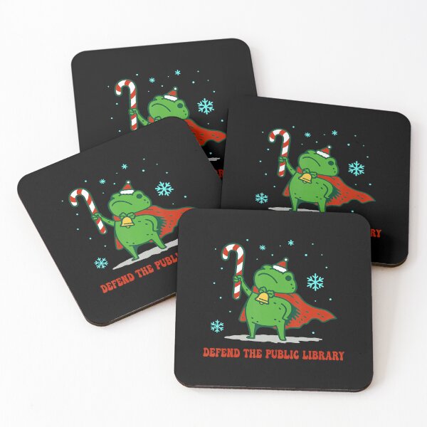 Item preview, Defend The Public Library Funny Xmas Frog Meme designed and sold by KristyCharleen.