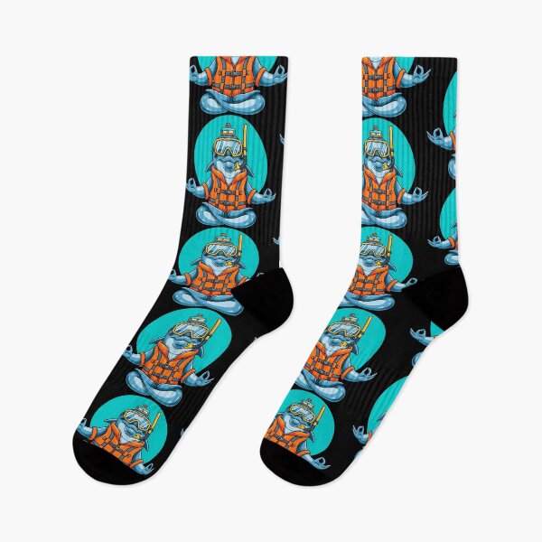 Item preview, Zen Yoga Dolphin Snorkeling Cartoon designed and sold by SholoStudio.