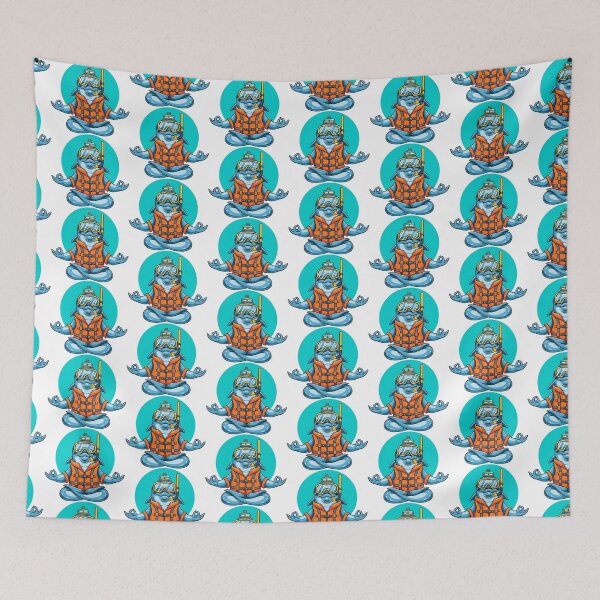 Item preview, Zen Yoga Dolphin Snorkeling Cartoon designed and sold by SholoStudio.