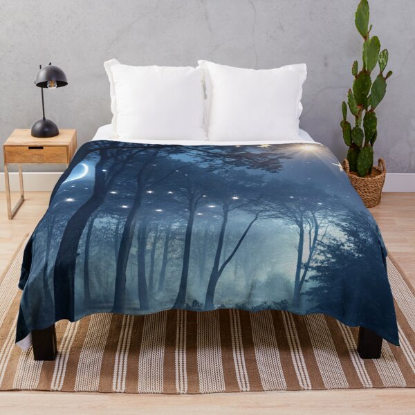 Item preview, Nighttime forest under glowing stars designed and sold by Lucky 777.