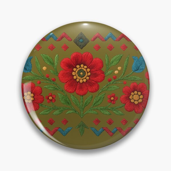 Item preview, Narrow Highland Folk Motif – Floral & Geometric Harmony designed and sold by © Zenscape Studio 2025.