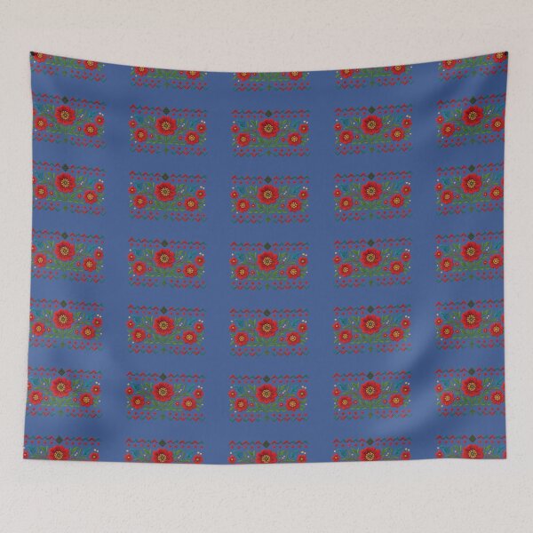 Item preview, Narrow Highland Folk Motif – Floral & Geometric Harmony designed and sold by © Zenscape Studio 2025.