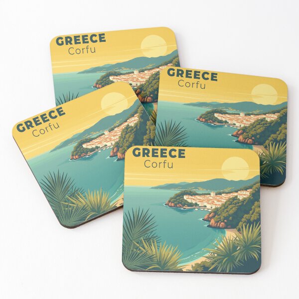 Item preview, A Nostalgic Classic Travel Poster – Greece Corfu designed and sold by Blok45.