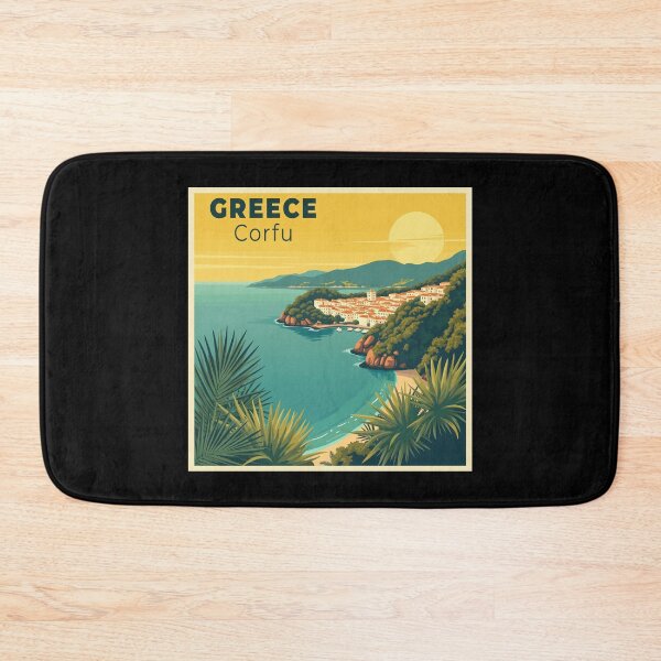 Item preview, A Nostalgic Classic Travel Poster – Greece Corfu designed and sold by Blok45.