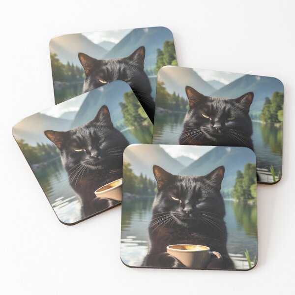 Item preview, The Black Cat’s Alpine Coffee Break designed and sold by deboroh.