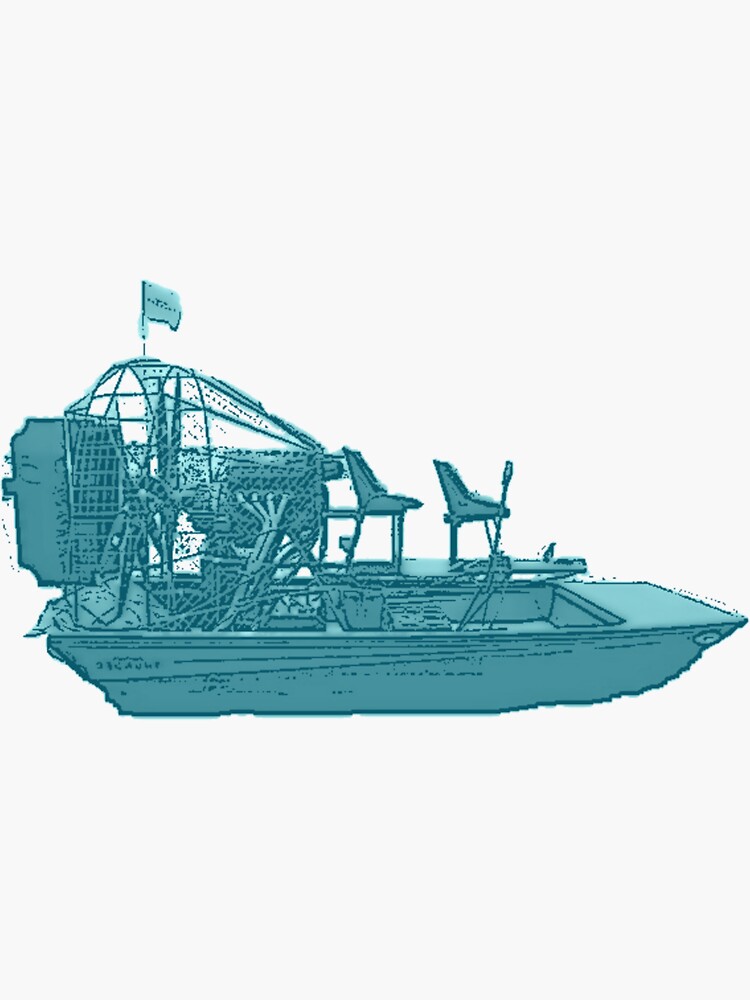 Air Boat Stickers, apparel, bedding and more! Sticker for Sale by