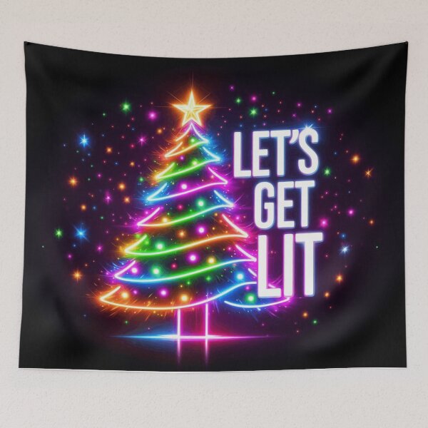 Item preview, Let’s Get Lit Neon Christmas Tree designed and sold by YAM716.