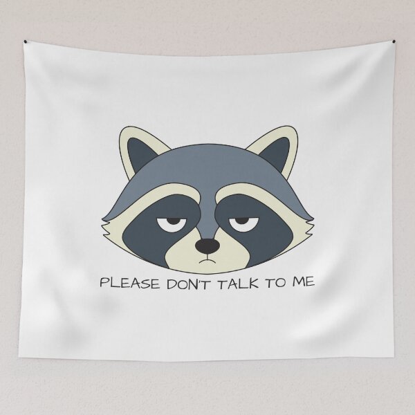 Item preview, Funny Raccoon Sticker | Please Don't Talk To Me Introvert Humor designed and sold by STEAM & DREAM.
