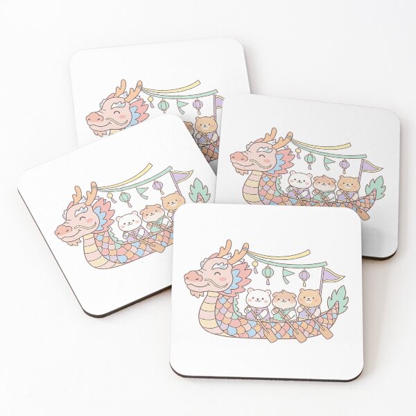 Item preview, Cute Rabbit Dog Bear Dragon Boat designed and sold by JessieJoyStudio.