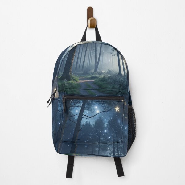Item preview, Nighttime forest under glowing stars designed and sold by Lucky 777.
