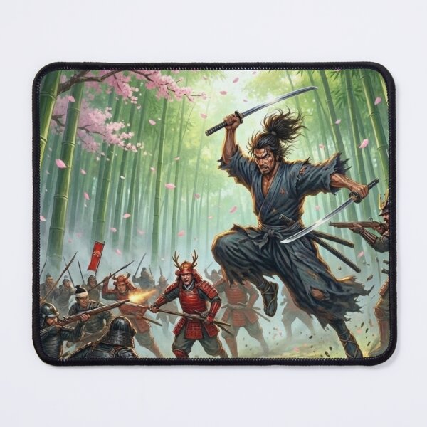 Item preview, Miyamoto Musashi — Wrath of the Twin Blades in the Sakura Wilds (森の灯りシリーズ / Mori no Akari Series) designed and sold by Mori-no-Akari.