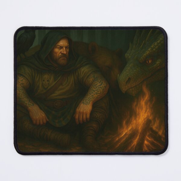 Item preview, Warrior and Dragon by the Fire designed and sold by VandVArt.