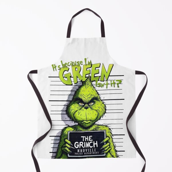 Item preview, The Grinch Mugshot Whoville Police Green Christmas Art designed and sold by LiXiCGifts.