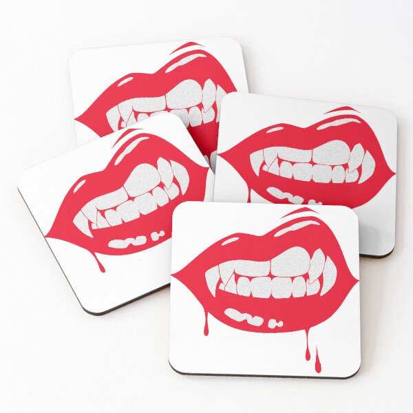 Item preview, Vampire Fangs and Lips with Blood Drip | Spooky Gothic Design designed and sold by ShirtChaos.