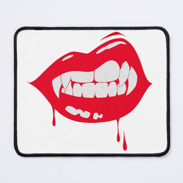 Item preview, Vampire Fangs and Lips with Blood Drip | Spooky Gothic Design designed and sold by ShirtChaos.