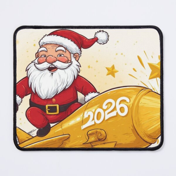 Item preview, Santa’s 2026 Rocket – New Year Blast Off designed and sold by YAM716.