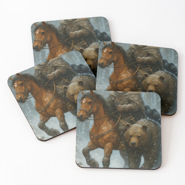 Item preview, Winter Warrior with Horse and Bear designed and sold by VandVArt.