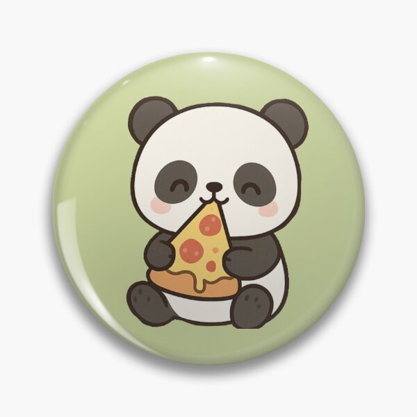 Item preview, Cute panda eating pizza designed and sold by pawwdesigns.