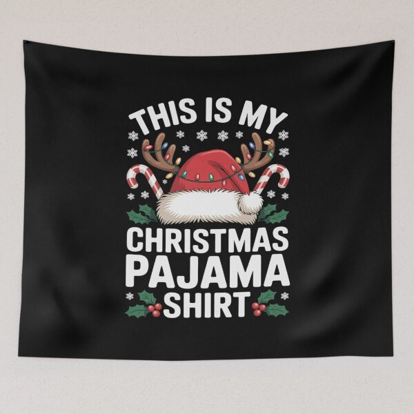Aperçu de l'œuvre Voici mon pyjama de Noël, pyjamas de Noël pour hommes et femmes, 2 créée et vendue par THagBlue.