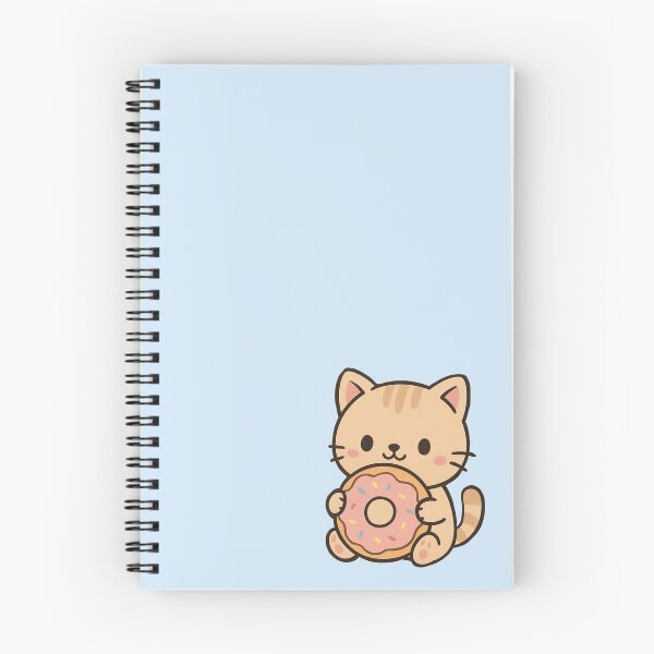 Artikelvorschau, Süße Katze isst einen Donut entworfen und verkauft von pawwdesigns.