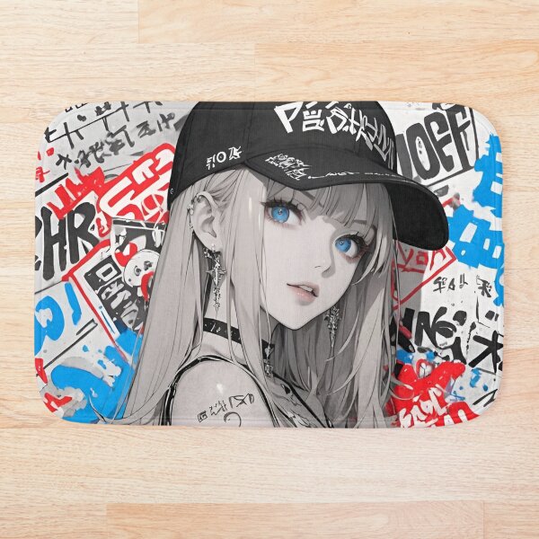 Aperçu de l'œuvre Fille graffiti urbaine – Art anime streetwear audacieux créée et vendue par Dyan4.