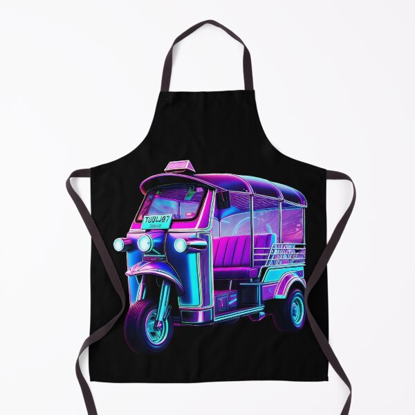 Item preview, Neon Cyberpunk Thai Tuk Tuk Futuristic Taxi designed and sold by oynipshop.