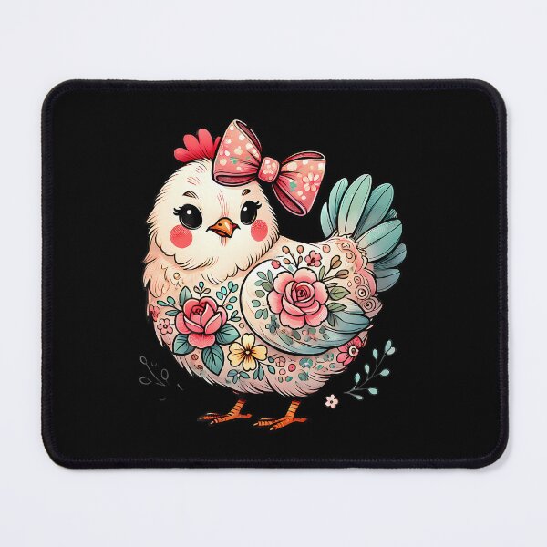 Item preview, Chicken Lover Girls Women Floral Flower Bow Cute Hen Chicken designed and sold by CarmelaConstan.