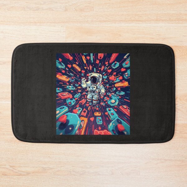 Item preview, Retro Astronaut Gamer in Neon Video Game Hyperspace Explosion designed and sold by TitanRN.
